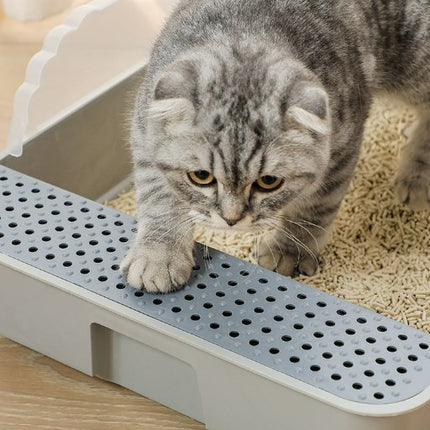 Pet Size Semi-enclosed Litter Box Removable Cat Toilet Basin Cat Supplies 