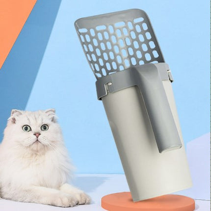 Integrated Cat Litter Scoop Set Pet Poop Pickup Detachable Portable Plastic 