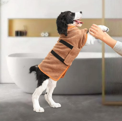 Dog Bath Towel Pet Absorbent Quick-drying Bathrobe Cat Microfiber Bath Towel 