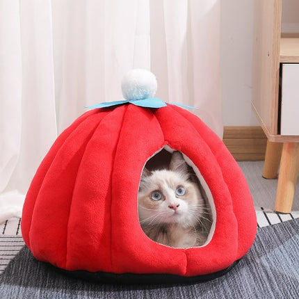 Cat House Warm Fully Enclosed Teddy Dog House Pumpkin Pet House Cat Supplies