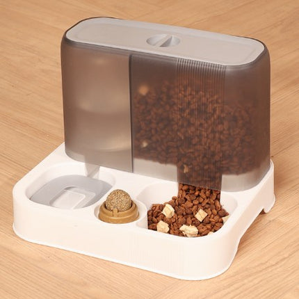 Three-in-one Automatic Pet Water Dispenser with Large Capacity for Snack Feeding and Drinking