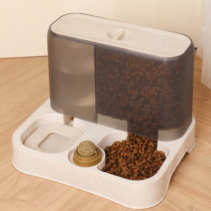 Three-in-one Automatic Pet Water Dispenser with Large Capacity for Snack Feeding and Drinking