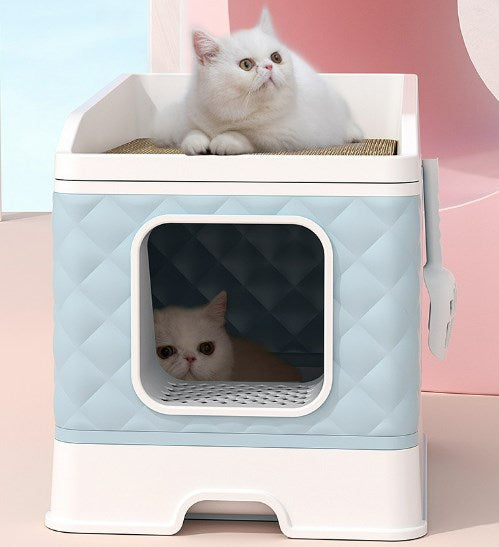 Fully Enclosed Cat Litter Box Anti-splash Cat Toilet Large Cat Litter Box Pet Supplies
