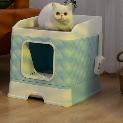Fully Enclosed Cat Litter Box Anti-splash Cat Toilet Large Cat Litter Box Pet Supplies