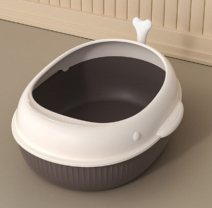 Thickened and Widened Double Open Double-layer Removable Semi-enclosed Cat Litter Box