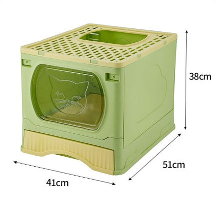 Wholesale Pet Supplies Fully Enclosed Drawer Type Cat Litter Box Top Entry Extra Large Cat Toilet