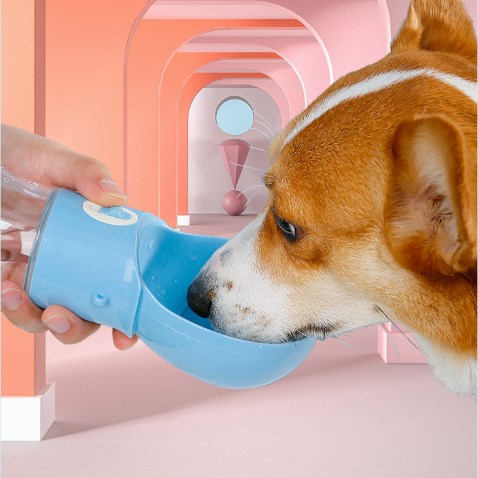 Portable Drinking Fountain for Dogs To Drink Water and Feed Water Bottles When Going Out