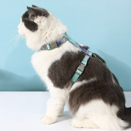 Cat Traction Rope Gradient Harness Adjustable Anti-breakaway Cat Pet Traction Rope Chain