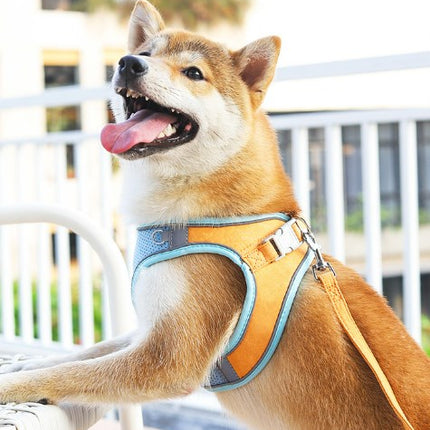 Wholesale Suede Reflective Pet Harness Set Vest Style Dog Leash