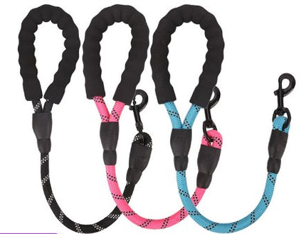 Wholesale Pet Short Traction Rope Reflective Round Rope Non-stretching Pet Collar Dog Leash