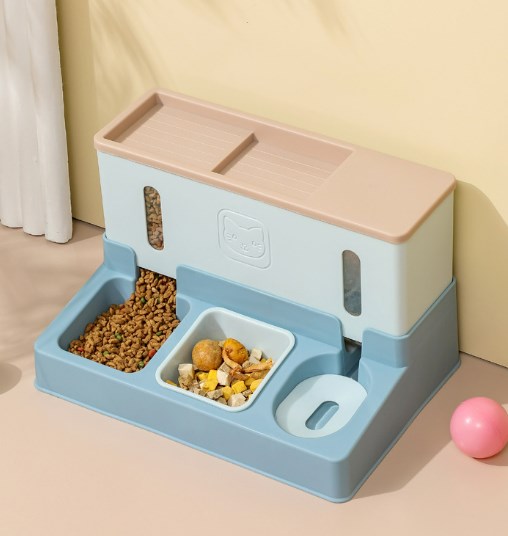 Pet All-in-one Water Dispenser Feeder Automatic Refill Cat Basin Dog Bowl Pet Supplies