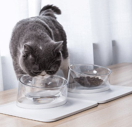 Pet Supplies Cat Magnetic Bowl Cat Bowl Dog Bowl Anti-Spill Sloping Neck Guard Single Bowl 