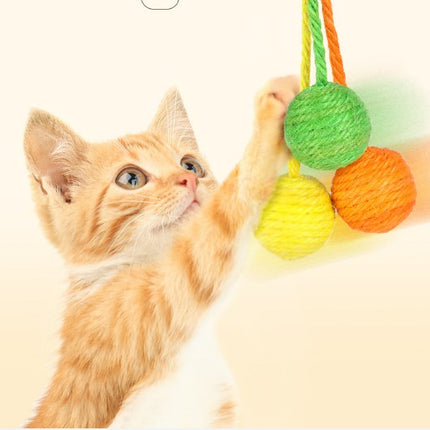 Cat Toys Sisal Ball Hemp Rope Ball Teeth Grinding Claw Knit Ball Pet Supplies 