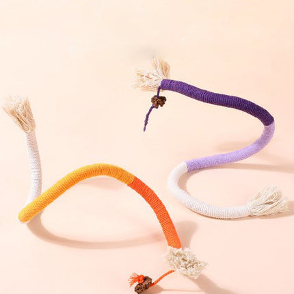 Wholesale Cat Toy Chewing Rope Funny Cat Colorful Cotton Rope Chewing Stick 