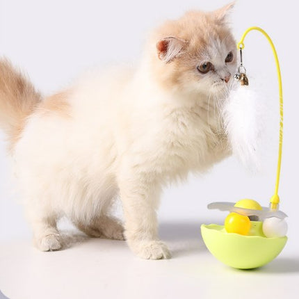 Wholesale Tumbler Cat Toy Removable Cat Funny Stick Feather Bell Cat Mint Ball 
