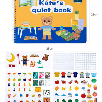 Wholesale Toddler Early Education Puzzle Velcro Hand-Tearable Book Baby Quiet Sticky Book Toy