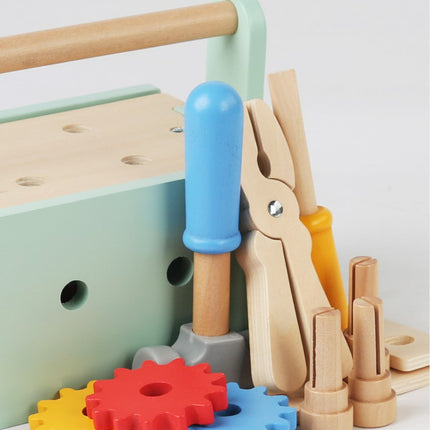 Children's Wooden Screw-twisting and Disassembling Nut Portable Tool Box Educational Toy 