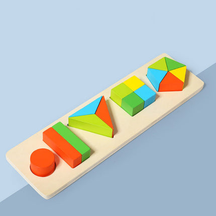 Wholesale Math Irregular Puzzle Color Column Column Early Education Cognitive Toy
