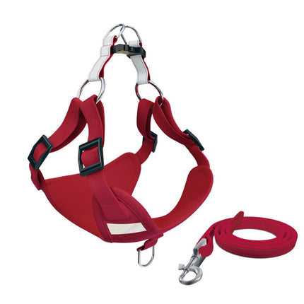 Pet Suede Reflective Harness for Small and Medium-sized Dogs Dog Harness and Cat Leash 