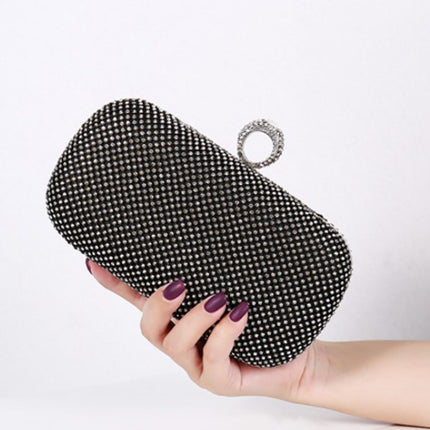 Wholesale Women's Clutch Shiny Party Bag Ring Set with Rhinestones Party Bag 