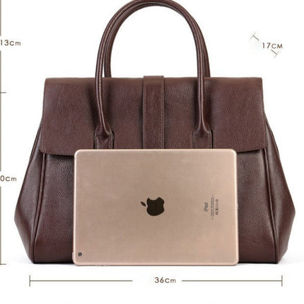 Wholesale Women's Genuine Leather Retro Handbag Large Capacity Tote Bag 