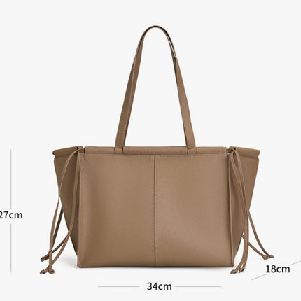 Women's Genuine Leather Bag High-end Fashion Shoulder Bag Capacity Tote Bag 