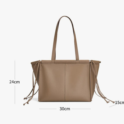 Women's Genuine Leather Bag High-end Fashion Shoulder Bag Capacity Tote Bag 
