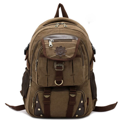 Wholesale Men's Canvas Backpack Laptop Mountain Travel Backpack 