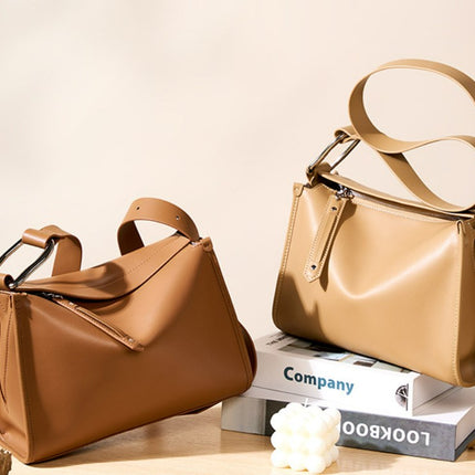 Women's Cowhide Crossbody Bag Genuine Leather Shoulder Pillow Bag