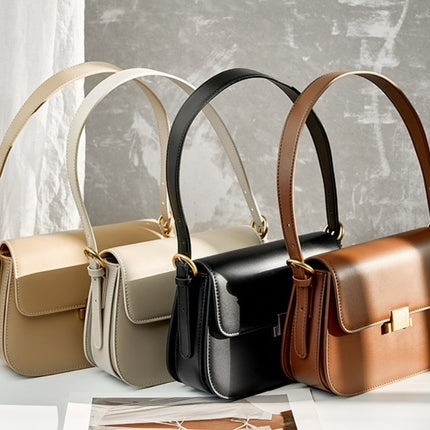 Women's High-end Genuine Leather Bag Autumn and Winter Fashion Shoulder Crossbody Bag 
