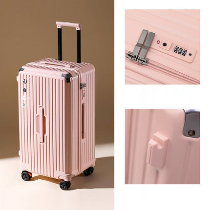 Extra Large Capacity Aluminum Frame Suitcase 26 Inch Suitcase Brake Wheel Student Trolley Case