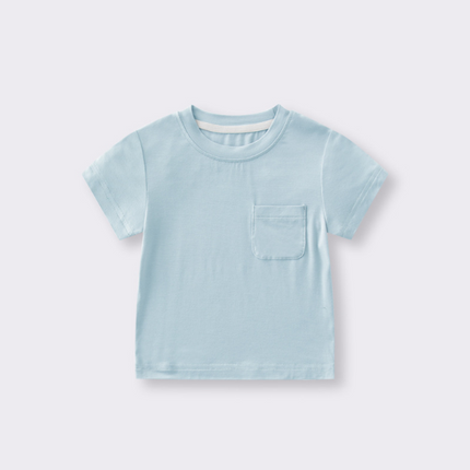 Infant Thin Summer Half Sleeve Infant Top Short Sleeve Bamboo Fiber T-Shirt