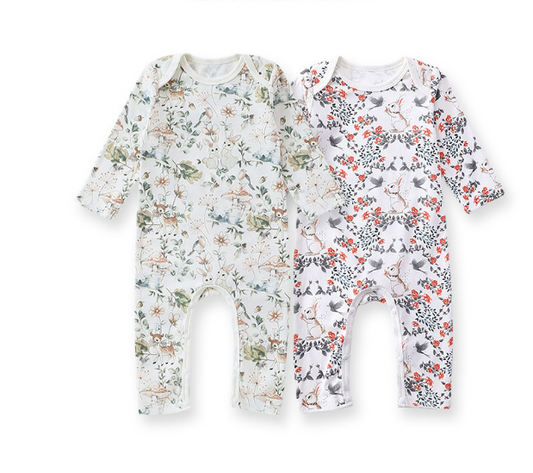 Newborn Baby Fall Long Sleeve Jumpsuit Babygrow Infant Pajamas