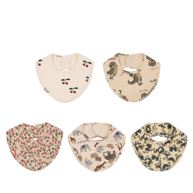 Infant and Toddler Class A Cotton Floral Absorbent Bibs