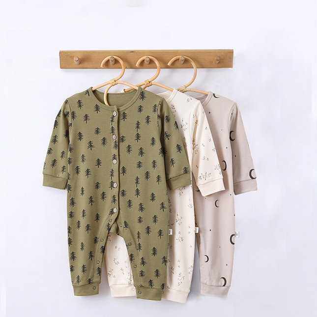 Wholesale Infants Baby Spring Single Breasted Babygrow