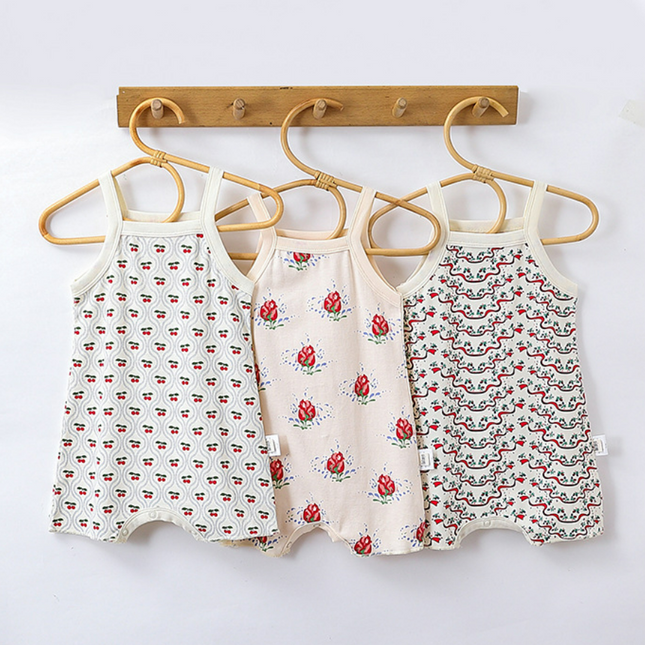 Infant and Toddler Summer Cute Pure Cotton Suspender Class A Jumpsuit