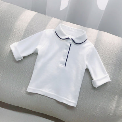 Newborn Baby Spring Fall Lapel Long-sleeved T-Shirts