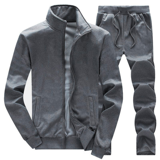 Wholesale Men's Fall Winter Sports Casual Cardigan Jacket Pants Two-piece Set
