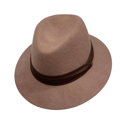 Wholesale Women's Fall Winter Wool Felt Hat Woolen Hat Retro British Wool Hat