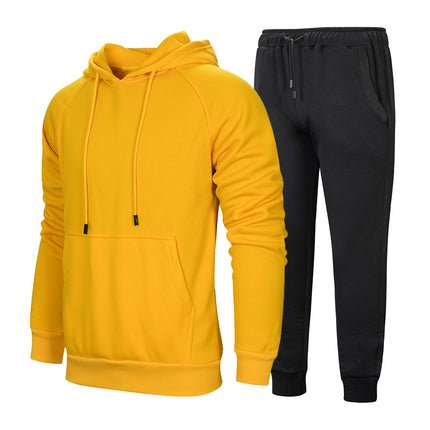 Wholesale Men's Casual Loose  Hooded Hodies Joggers Two-piece Set