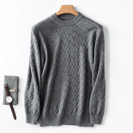 Wholesale Men's Winter Semi-turtle Collar Thickened Warm Base Woolen Sweater