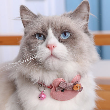 Wholesale Cat Collar Pet Collar Pet Supplies Nylon Check Polka Dot Cartoon Panda Collar with Bell