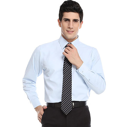 Wholesale Men's Business Casual Long Sleeve 100%Cotton Shirt Top