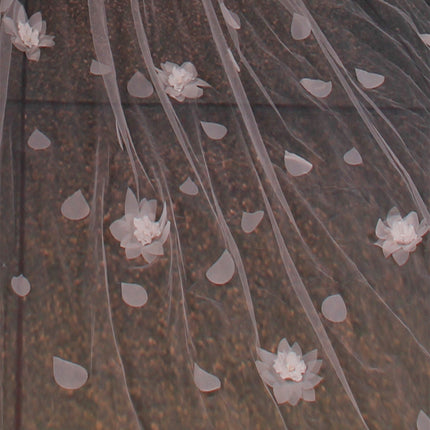 Wholesale Bridal Water Drop Flower Trailing Veil