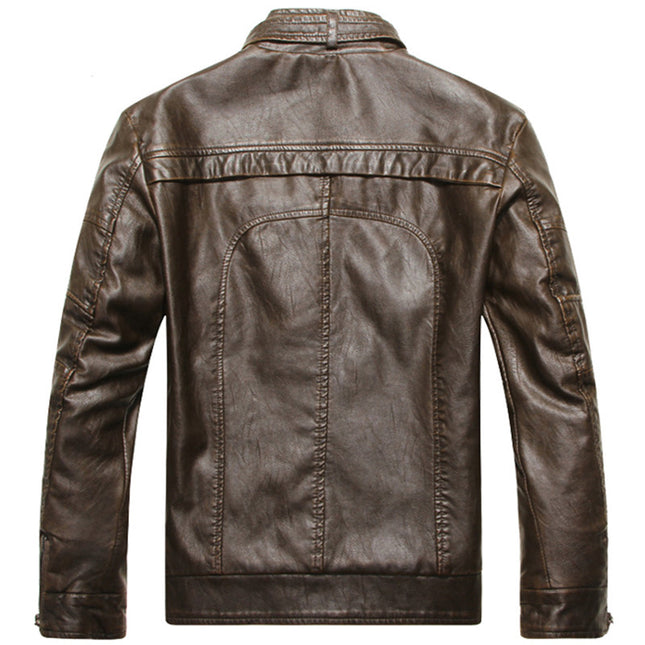 Wholesale Men's Autumn and Winter Large Size PU Leather Jacket