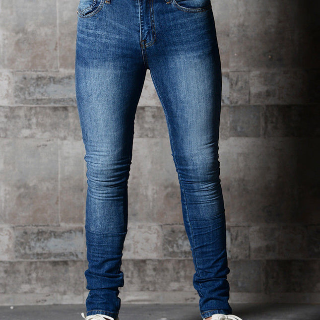 Wholesale Men's Skinny Solid Color Skinny Jeans