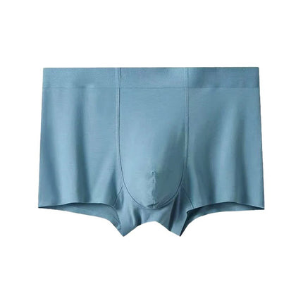 Wholesale Cotton Underwear Men Seamless Traceless Mid Waist Breathable Pure Color Boxer Briefs
