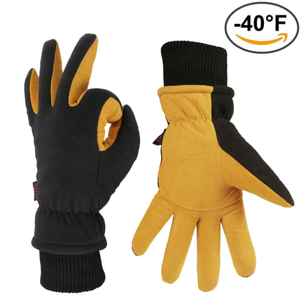Wholesale Winter Deerskin Warm Gloves Plus Velvet Outdoor Cycling Ski Gloves