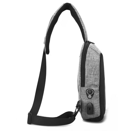 Wholesale Men's Chest Bag Outdoor Casual Bag Usb Bag Mini Shoulder Bag 