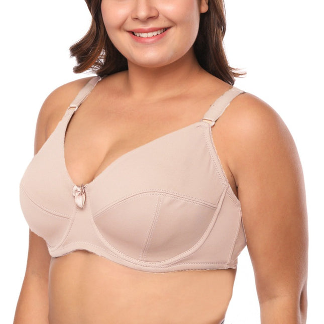 Wholesale Women's Large Size Glossy Bra Adjustable Underwear